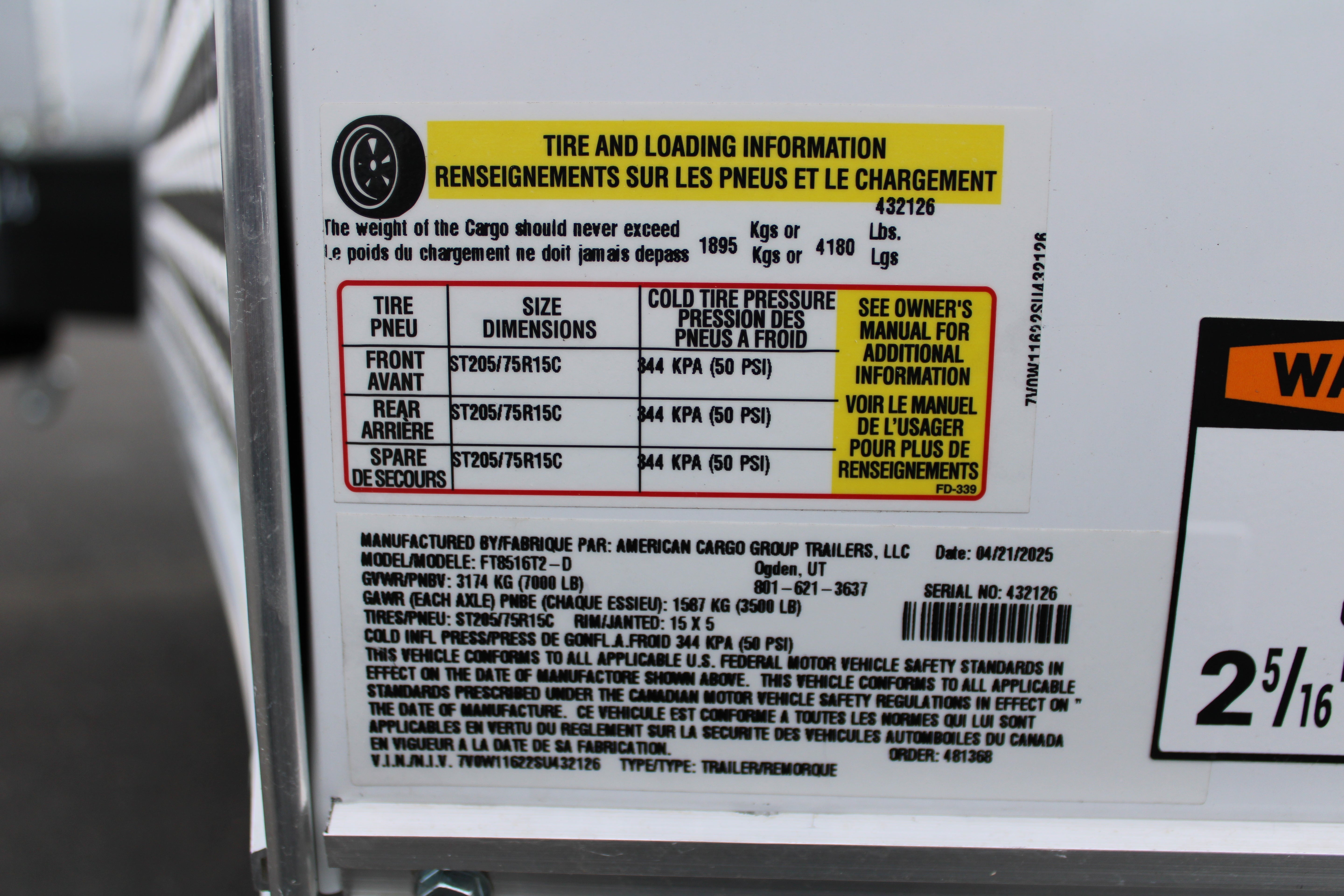 2025 Wells Cargo 8.5 x 16 Deluxe Enclosed Trailer