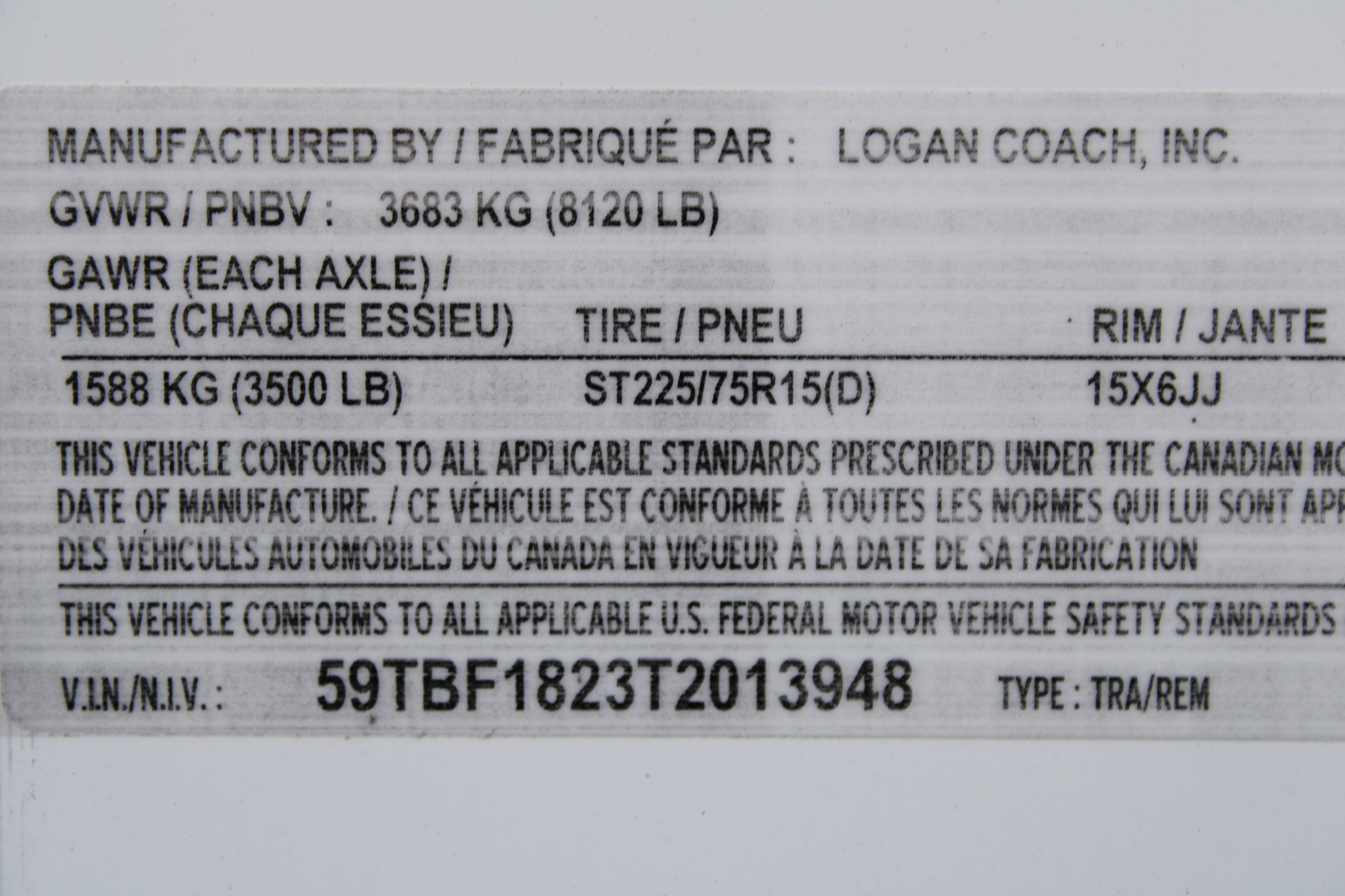 Logan Coach 3HBP Crossfire Trailer