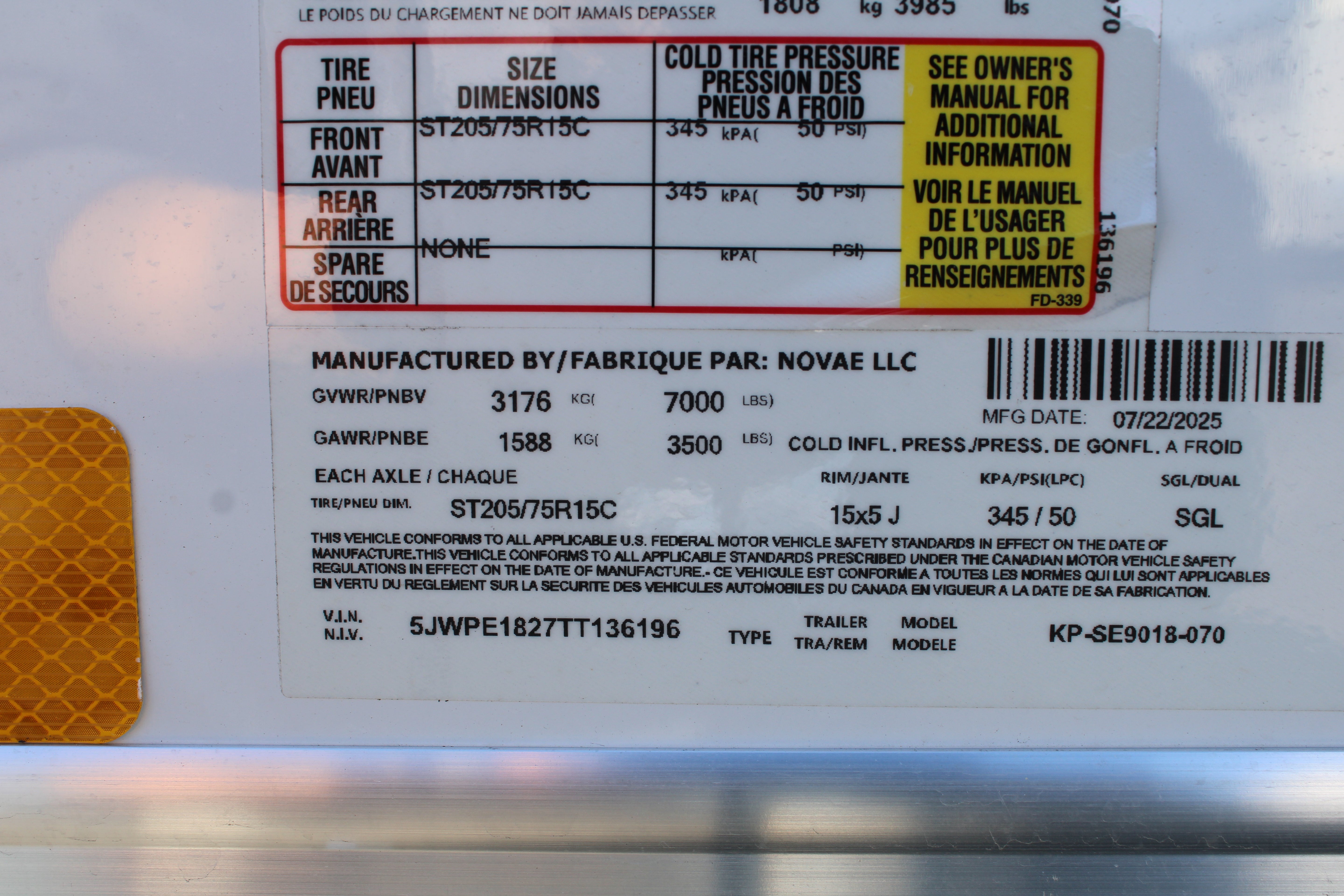 Pace 7.5 x 18 Enclosed Trailer