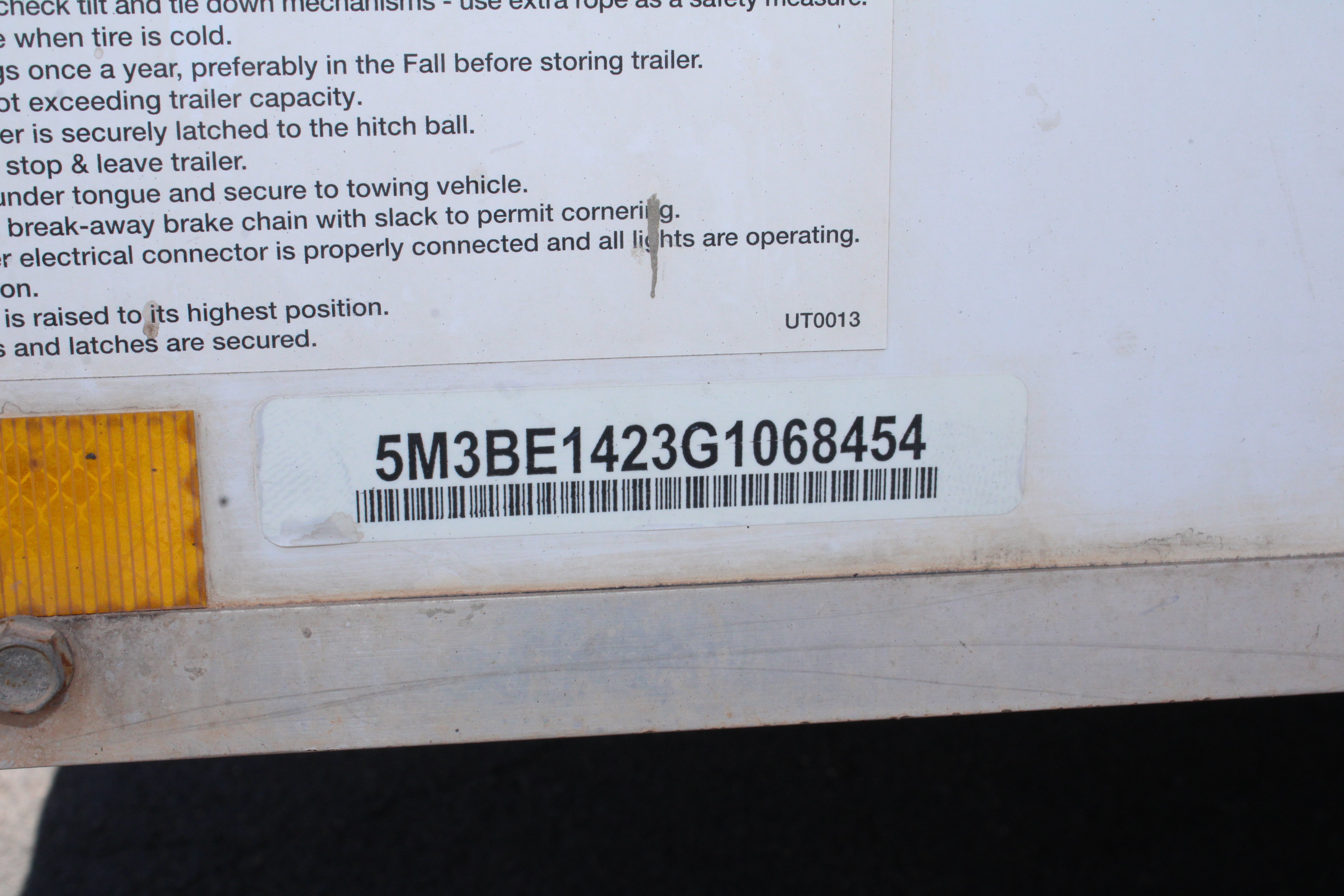 USED MIRAGE 7X14 ENCLOSED TRAILER