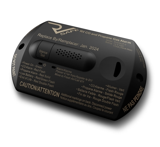 RV Safe Propane Gas Detector/Alarm - Black