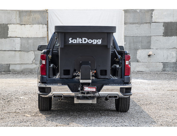 SaltDogg 1.5 Cubic Yard Electric Poly Hopper Spreader- Black