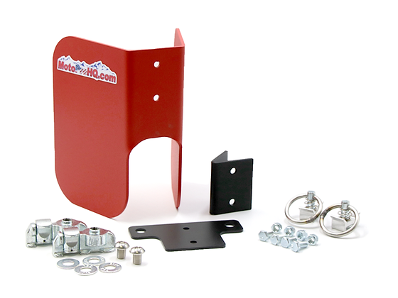 MotoPro HQ L-Track Motorcycle EZ Chock - Wall, Red
