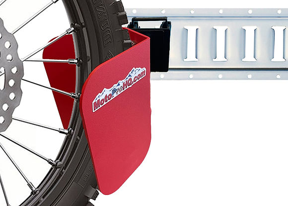 MotoPro HQ E-Track Motorcycle EZ Chock - Wall, Red