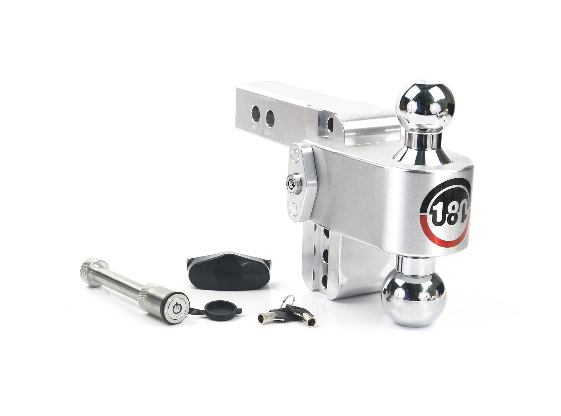 Weigh Safe Aluminum Turnover Ball 4" Drop Hitch w/ 2" Shank- Chrome Plated