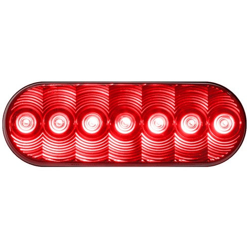 Peterson Lumenx Oval LED Stop,Turn,& Tail Light, AMP Red Grommet Mount