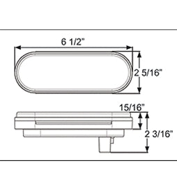 Optronics 6" LED Light Tail Lamp Oval