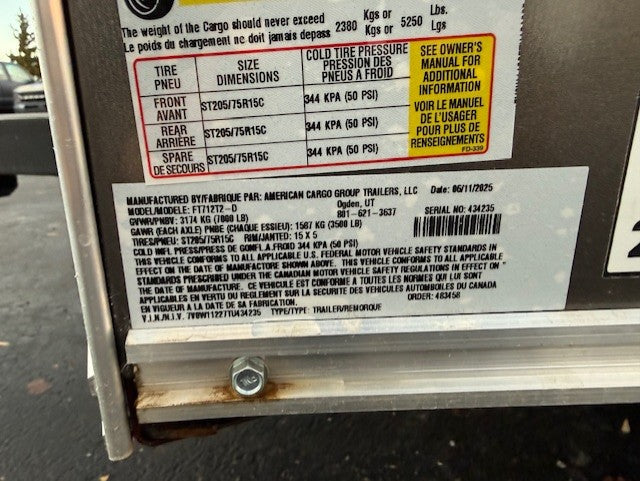 Wells Cargo 7 x 12 Deluxe Enclosed Trailer